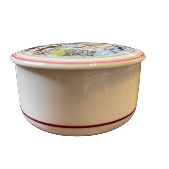VTG Villeroy Boch Porcelaine Naïf Christmas Trinket Jewelry Box Collectible - Picture 8 of 10